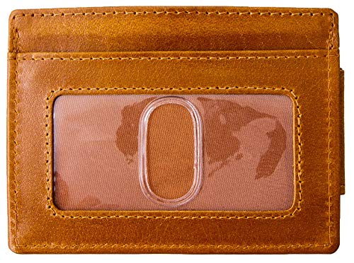 VIOSI Money Clip Slim Leather Wallet For Men Front Pocket RFID Blocking Card Holder With Rare Earth Magnets - Thumbnail 6
