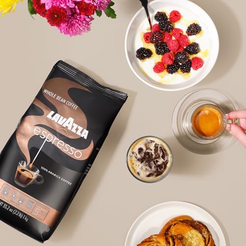 Image of Lavazza Espresso Whole Bean Coffee, Medium Roast, 100% Arabica, 2.2 lb Bag (Pack of 2)