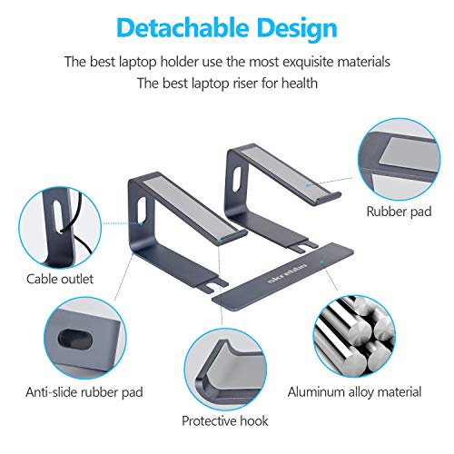 Image of Laptop Stand, Portable Ergonomic Computer Lifter Laptop Desktop Stand, Detachable Cooling Notebook MacBook Air Pro Riser Holder Stand for Dell, HP, Lenovo, Samsung More 10-15.6 inch Laptops