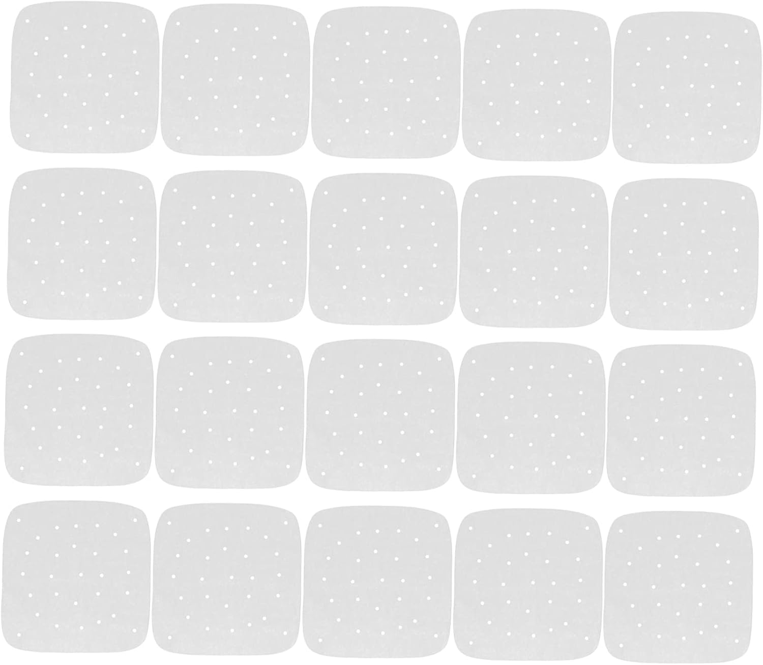 GLEAVI 100pcs Air Fryer Parchment Paper Liners Perforated Steamer Mats Unbleached Non-Stick Baking Paper for Air Fryer Accessories and Cooking