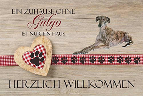 Crealuxe Fussmatte EIN Zuhause ohne Galgo ist nur EIN Haus! - Fussmatte Bedruckt Türmatte Innenmatte Schmutzmatte lustige Motivfussmatte