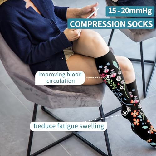Compression Socks for Women & Men (3 pairs) - Best Support for Nurses, Running, Hiking, Recovery & Flight Socks2