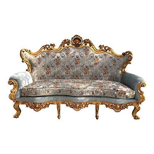 Buy Blue Diamond Furniture Five Seater (3+1+1) Wooden Sofa Set in Teak