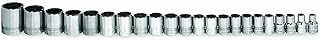 Williams MSB-20HRC 20-Piece 3/8-Inch Drive Metric Shallow 6 Point Socket Set