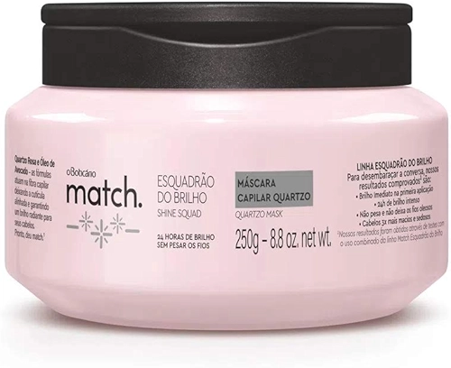 Boticario Máscara Capilar Match Brilho, 250g