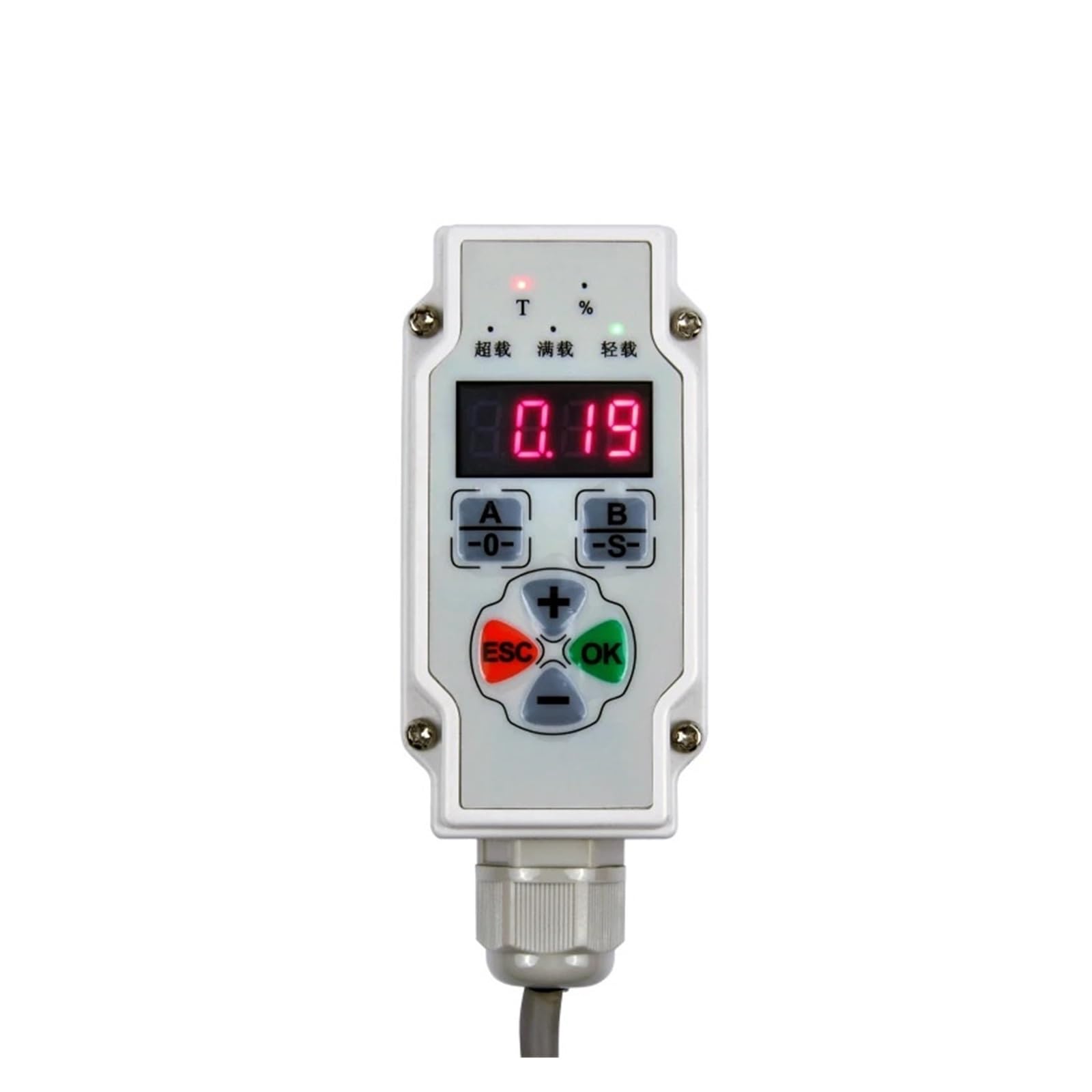 Regulador de Presión, Control integrado del montaje de Digitaces de la sobrecarga de la grúa de la inspección de la cuerda de alambre del limitador del peso de la elevación(18-65V 9M Cable)