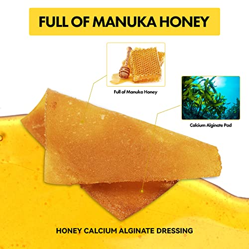Dilumamed Manuka Honey Calcium Alginate Dressing 2"X2" (Pack Of 6), Manuka Honey Wound Care For Cuts, Skin Tears, Burns, Pressure Sores, Diabetic Ulcer #TOP1