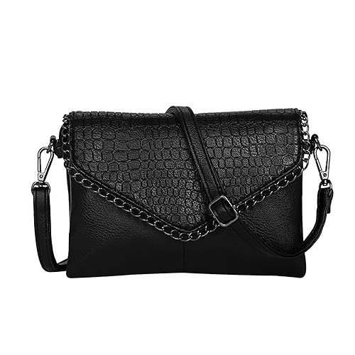 SUKUTU Women Skull Cross Body Bag Gothic Purse Vintage Punk Envelope Bag Classic Satchel Tote