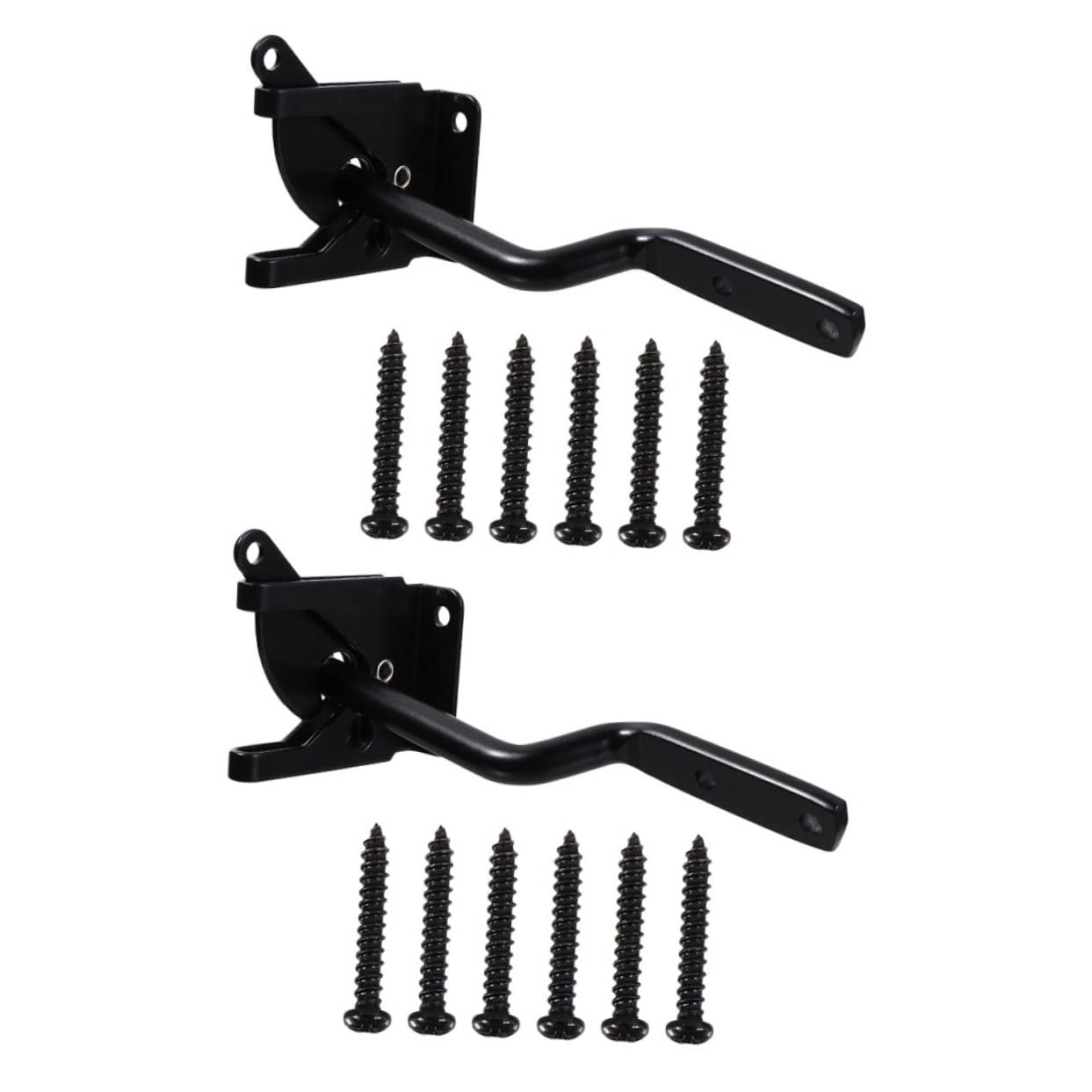 Serrature for porte, 2 set Perno Spina in ferro Leva a gravità Chiusure for cancelli Blocco for gravità Box automatico Serratura for porta da giardino Cancello for piscina in metallo Leva Recinzione i