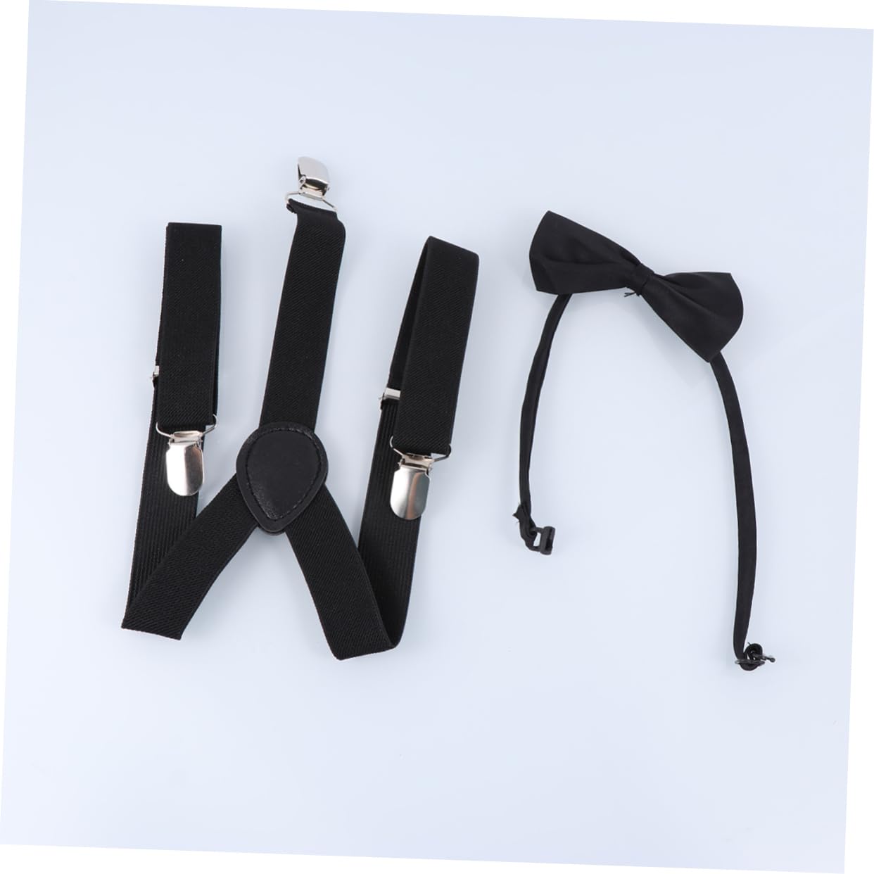 SHERCHPRY 3pezzi Bretelle Regolabili Per Ragazzo Ragazza Con Bretelle Elastico Back Per Occasioni Speciali Colore Nero