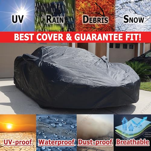 Image of Custom FIT Car Cover fits 2020-2025 Chevy Corvette C8 XTREMECOVERPRO Diamond Series Black