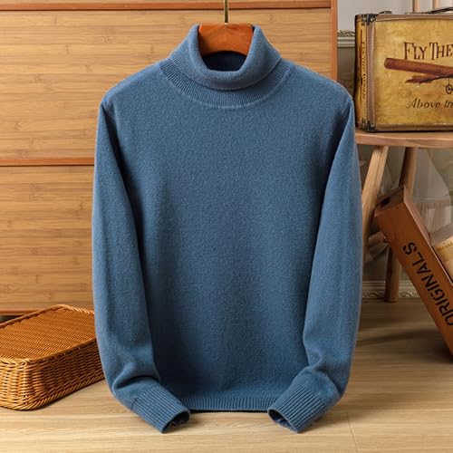 Turtleneck for men100% Wool Sweater Autumn/Winter Casual Solid Color Basic Knit Sweater4