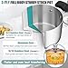 TeamFar Stainless Steel Stock Pot, 6QT Tri-ply Stockpot Cooking Pasta Sauce Pot with Lid & Heat Resistant Handles, for Induction Gas Electric Cooking, Non Toxic & Sturdy, Dishwasher Safe