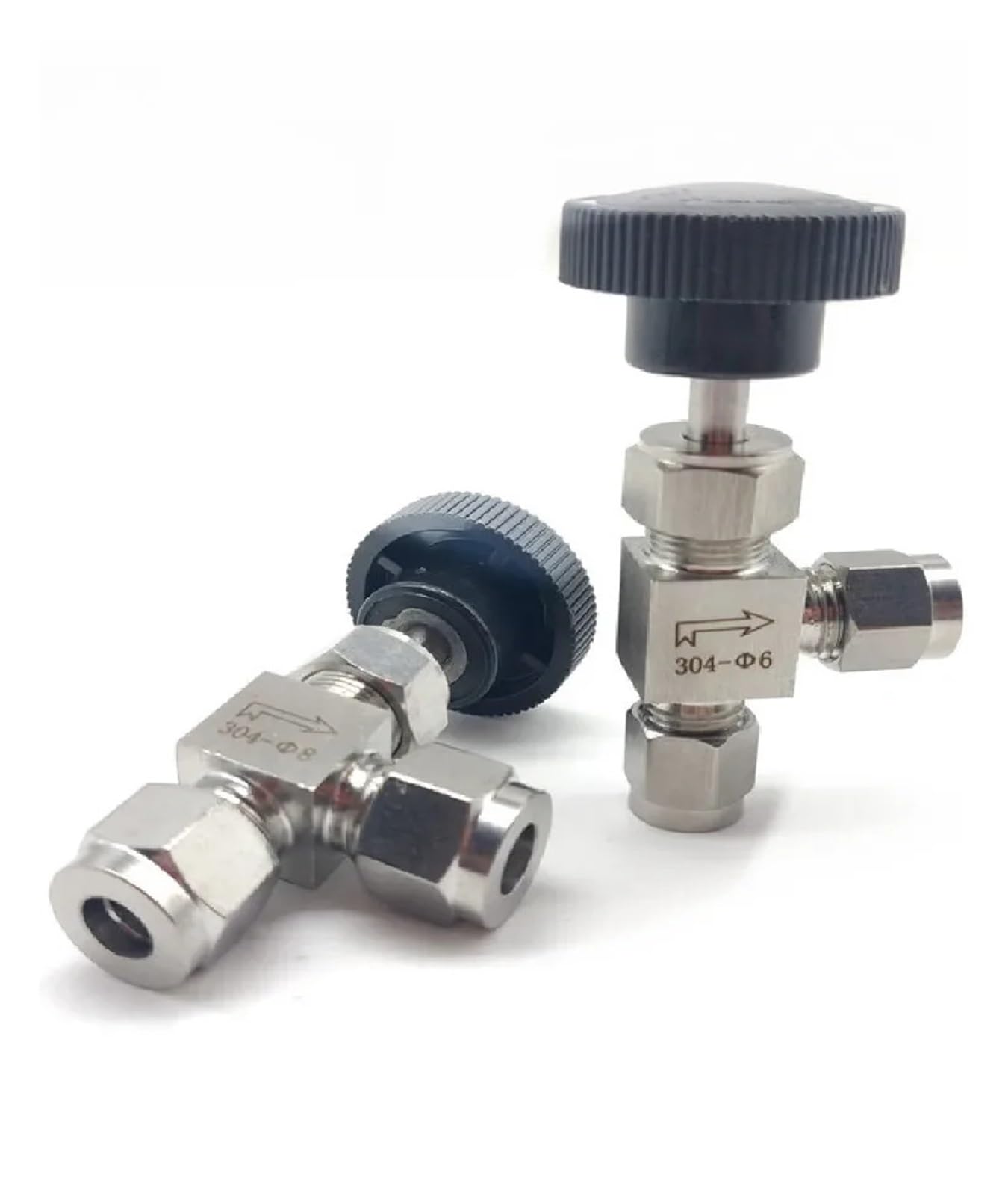 Valve à aiguille réglable inox pour stabiliser le débit d'un tuyau 6mm