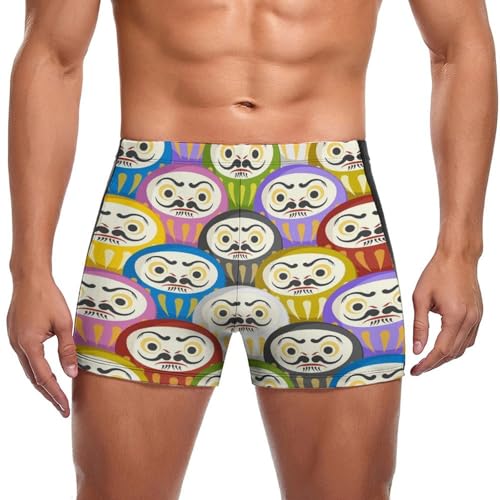 Short de bain homme bicolore jaune et rouge idéal pour la plage et la piscine