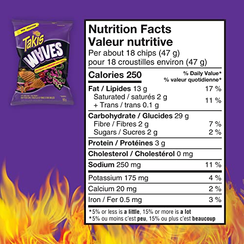 Takis Waves Dragon Spicy Sweet Chili Wavy Potato Chips, Thick-Cut Extra-Wavy Crisp Potato Chips, 190 Grams #TOP4