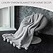 Sherpa Throw 50”x60” Blanket for Couch - 50x60, Grey with Pom Poms - Fuzzy, Fluffy, Plush, Soft, Cozy, Warm - Perfect Throw 50”x60”s for Bed, Sofa, Couches