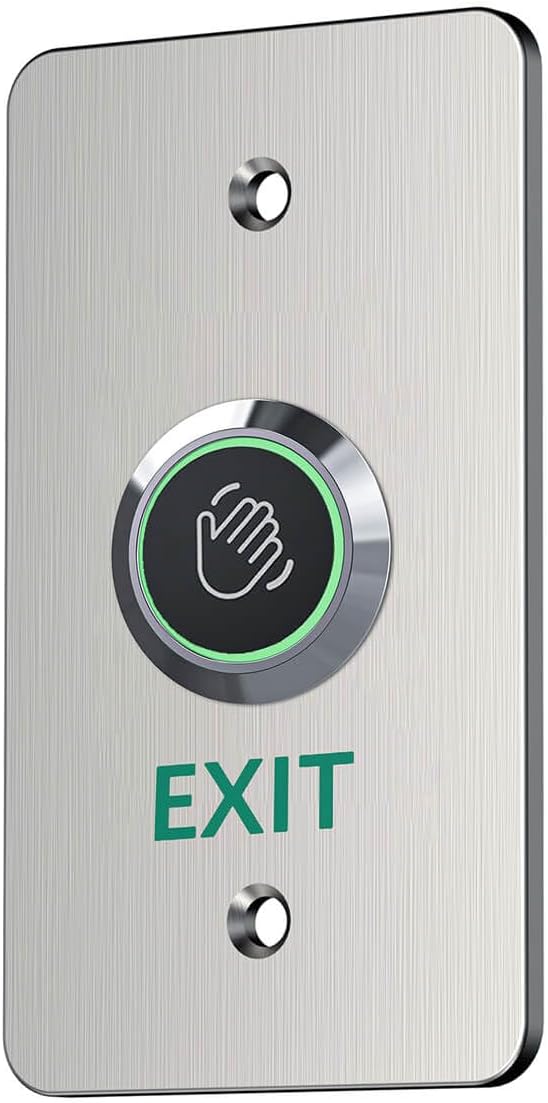 - Infrared Sensor Exit Button IR Touchless Door Release 304 Stainless Steel IP67 Waterproof with LED Indicator for Access Control Systems