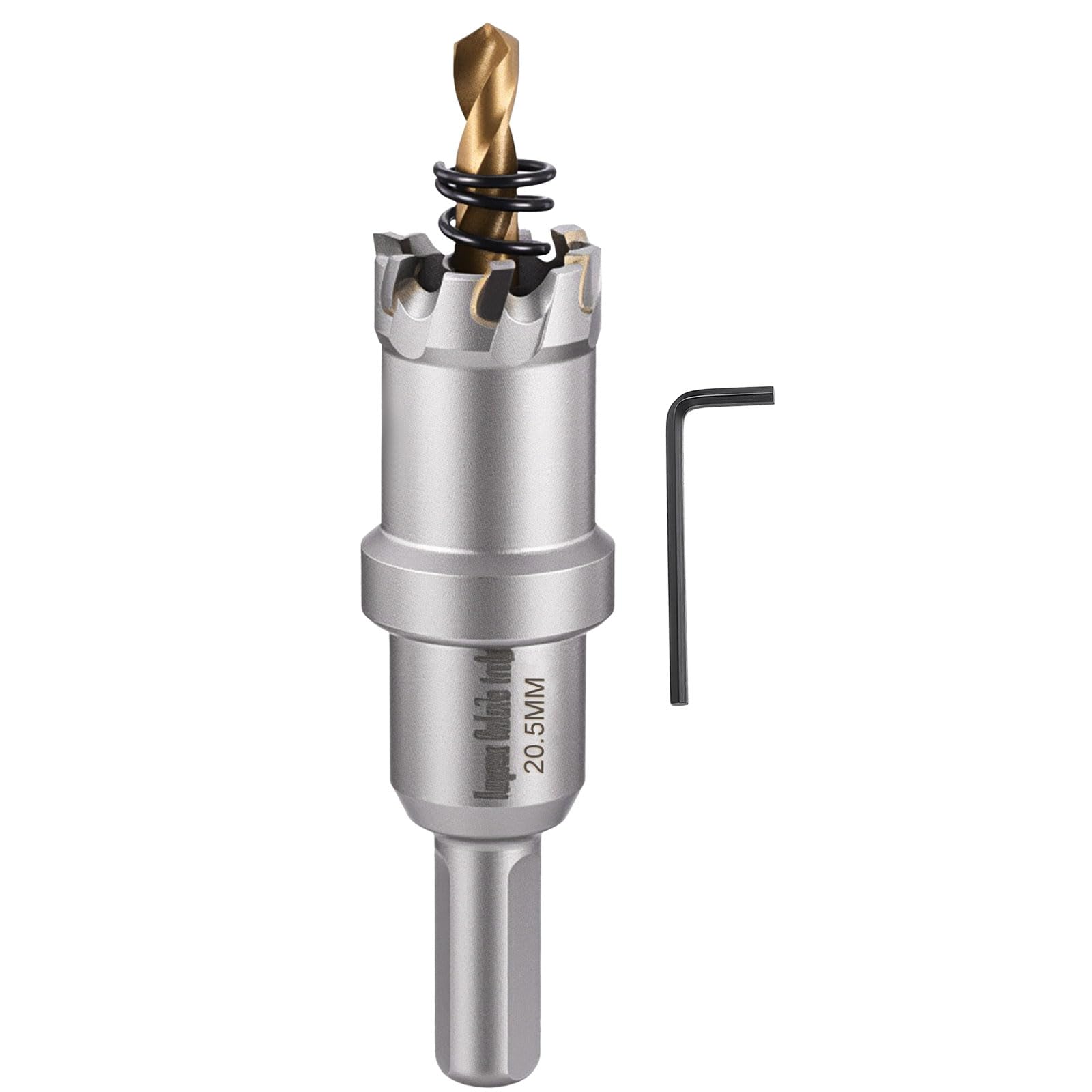 CoCud 13/16" (20.5mm) Hole Saw, Tungsten Carbide TCT Hole Cutters with Drill Bit - for Thick Hard Metal, Stainless Steel, Copper, Aluminum