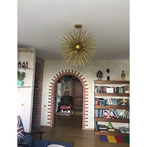 Lustre moderne boule satellite doré pour éclairage restaurant - 7