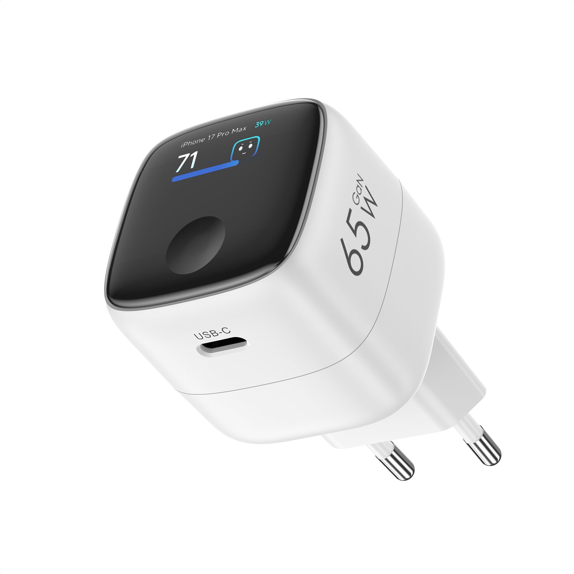 TOPADRE Chargeur USB C 65W avec écran Tactile Intelligent, Charge Rapide PD