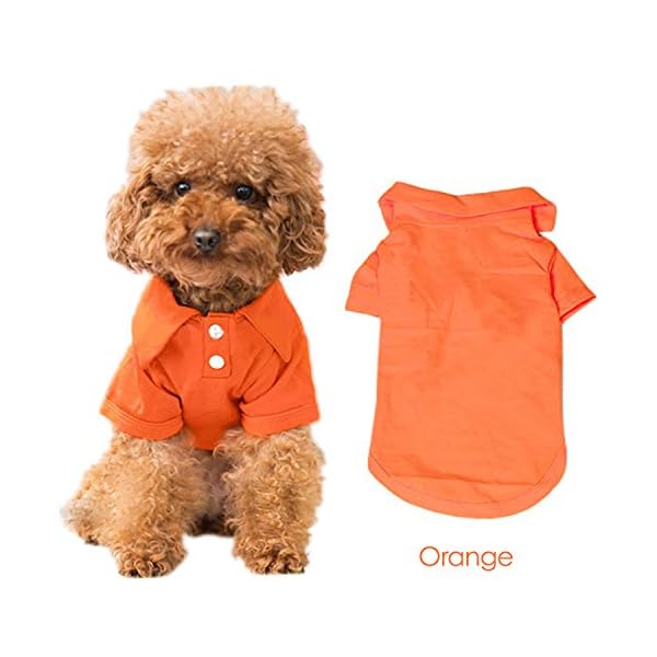 Kingmas 4 pack dog shirts pet puppy t-shirt clothes outfit apparel coats tops - image 7
