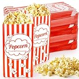 MAQIHAN Popcorn Tüten 100 stück - Popcorntüten Popcorn Klein 100 Stück Movie Night Filmabende Tüten Maschinen Papiertüten Zubehör Popcornmaschine Papier Behälter Snacktüten