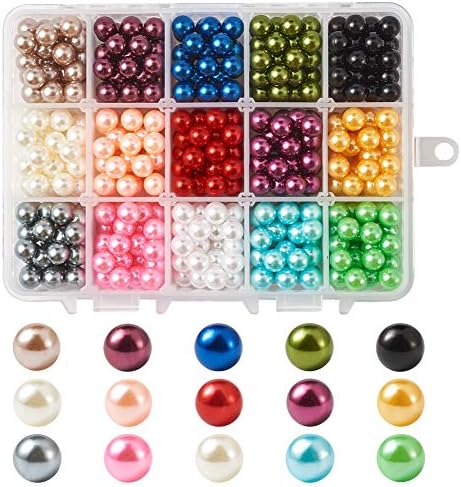 1000 Perle Finte Di Plastica Da 8 Mm - Rosa Accesso Per Craft, Gioielli Fai Da Te - Foto 10