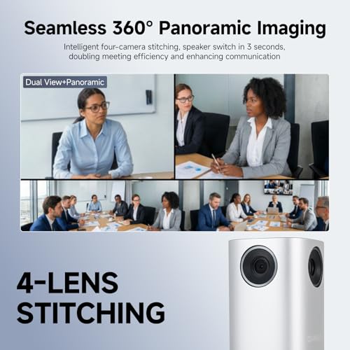 Image of SVBONY A1 AI-Powered 360Conference Camera,Speaker Tracking & Auto Framing, 1080P Video,AI Noise Cancellation, 16.5ft Microphone Pickup Meeting Room Camera,Compatible with Zoom,Teams & Google Meet
