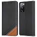 Produktbild TIANNIUKE Für Samsung S20 FE 5G Hülle, PU Leder Flip Folio Wallet Case mit Kartenschlitz, Kickstand, Buchdesign [Stoßfeste TPU Innenhülle] Kompatibel mit Samsung Galaxy S20 FE 6,5 Zoll (Schwarz Khaki)