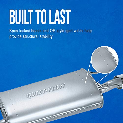 Image of Walker Quiet-Flow 22161 Direct Fit Exhaust Muffler 2.5 inch Inlet (ID) 2.25 inch Outlet (OD) for Buick LaCrosse