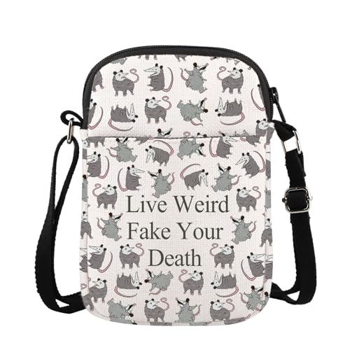Sac à bandoulière opossum JXGZSO Live Weird petit format imprimé pour le quotidien
