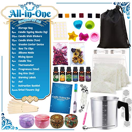 Catcrafter Scented Diy Candle Making Kit - Soy Wax Candle Kit Art & Candle Making Supplies & Materials For Adults With Candle Wax Paraffin Melter Bulk #TOP1