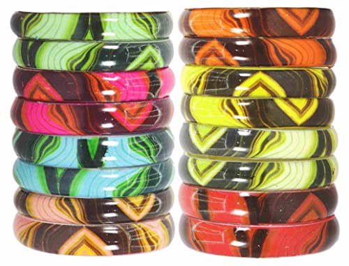 Image of NMII Multicolour Glass Kada Set For Women and Girls with Sleek Finish & Abstract Design | Glass Bangles For Women | Kada For Girls Daily /Party /Office | Fashion Jewellery