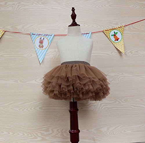 Image of Tutu Skirt for Baby Girl Toddler 6 Layered Tulle Skirts 1-8T