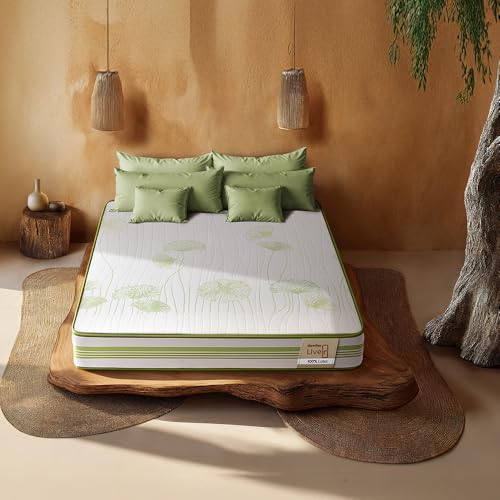 Image of Duroflex LiveIn 100% Latex - Natural Pincore Latex Mattress, Eco-Friendly, Naturally Cool, Medium Firm, 10 Years Warranty, 6 Inch King Size Bed Mattress (72x72x6 Inch)