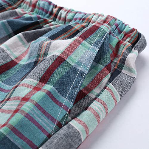 Mens Pajama Pants Buffalo Plaid Print Christmas Pajamas Bottoms Cotton Drawstring Elastic Waist Casual Soft Sleepwear2
