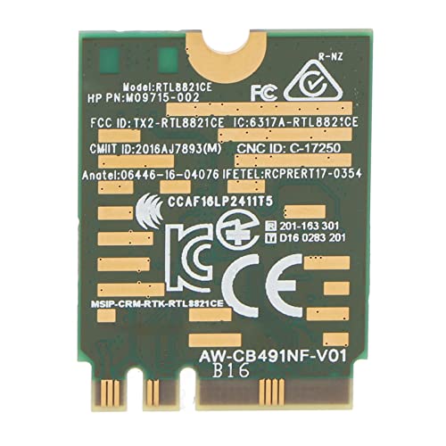 Gavigain RTL8821CE WiFi Card, tarjeta de red inalámbrica con interfaz M.2 y soporte BT4.2 de alta velocidad para laptop miniatura 6