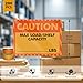 YIKIADA 200 PCS Pallet Racking Capacity Labels Caution Max Load Shelf LBS Warning Sticker 3×4 Inches Waterproof Writable Industrial Strength Stickers for Warehouse Cross Beam Safety Forklift