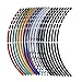 1 Set 5 Colors Car Styling Strips Reflective Motocross Bike Motorcycle Wheel Stickers and Decals 17/18 Inch Reflective Rim Tape(Red)