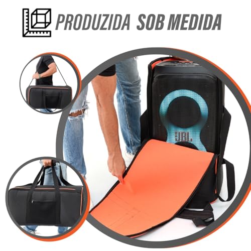 Bolsa Case Bag Capa Triboshop Compatível Com Jbl Partybox Stage 320 Acolchoada Proteção Anti Impacto