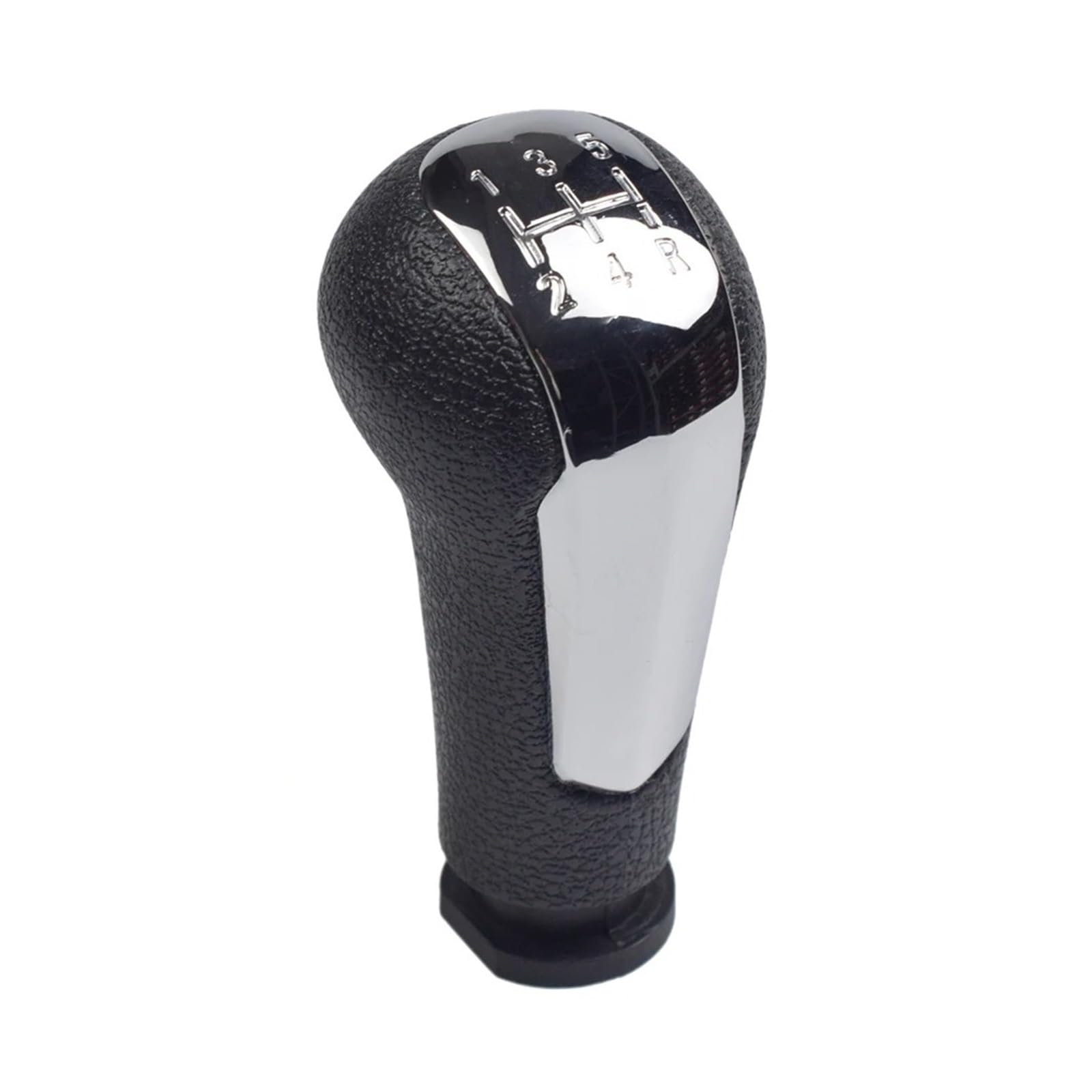 Sauanmnktp Chrome Gearshift Knob For Chevrolet For Spark 2011-2016 Car 5 Speed Manual Gear Shift Knob Leather Gaiter Boot Cover(Chrome)