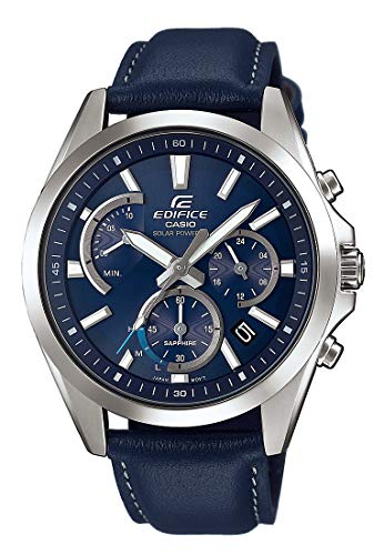 Preisvergleich Produktbild Casio Herren Analog Solar Uhr mit Leder Armband EFS-S530L-2AVUEF