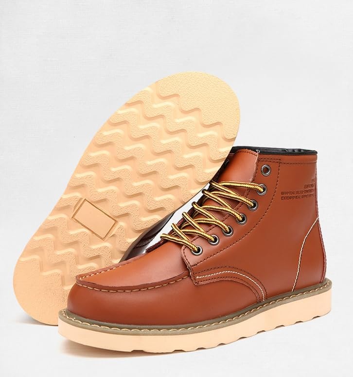 Breathable Non-Slip High Top Men's Fleece Work Boots - Great for Winter Outdoor Activities