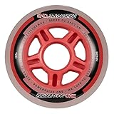 Powerslide Inline-Rollen-Set One Wheels, Smoke/Rot, 1