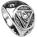 Jude Jewelers Stainless Steel All Seeing Eye of God Ring