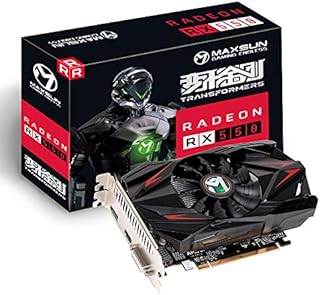 maxsun AMD Radeon RX 550 4GB GDDR5 ITX Computer PC Gaming Video Graphics Card GPU 128-Bit DirectX 12 PCI Express X16 3.0 DVI-D Dual Link, HDMI, DisplayPort