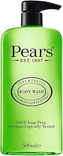 Pears Pure & Gentle Shower Gel Body Wash - Oil Clear Formula with Lemon Flower Extracts, 100% Soap-Free, Imported 500ml
