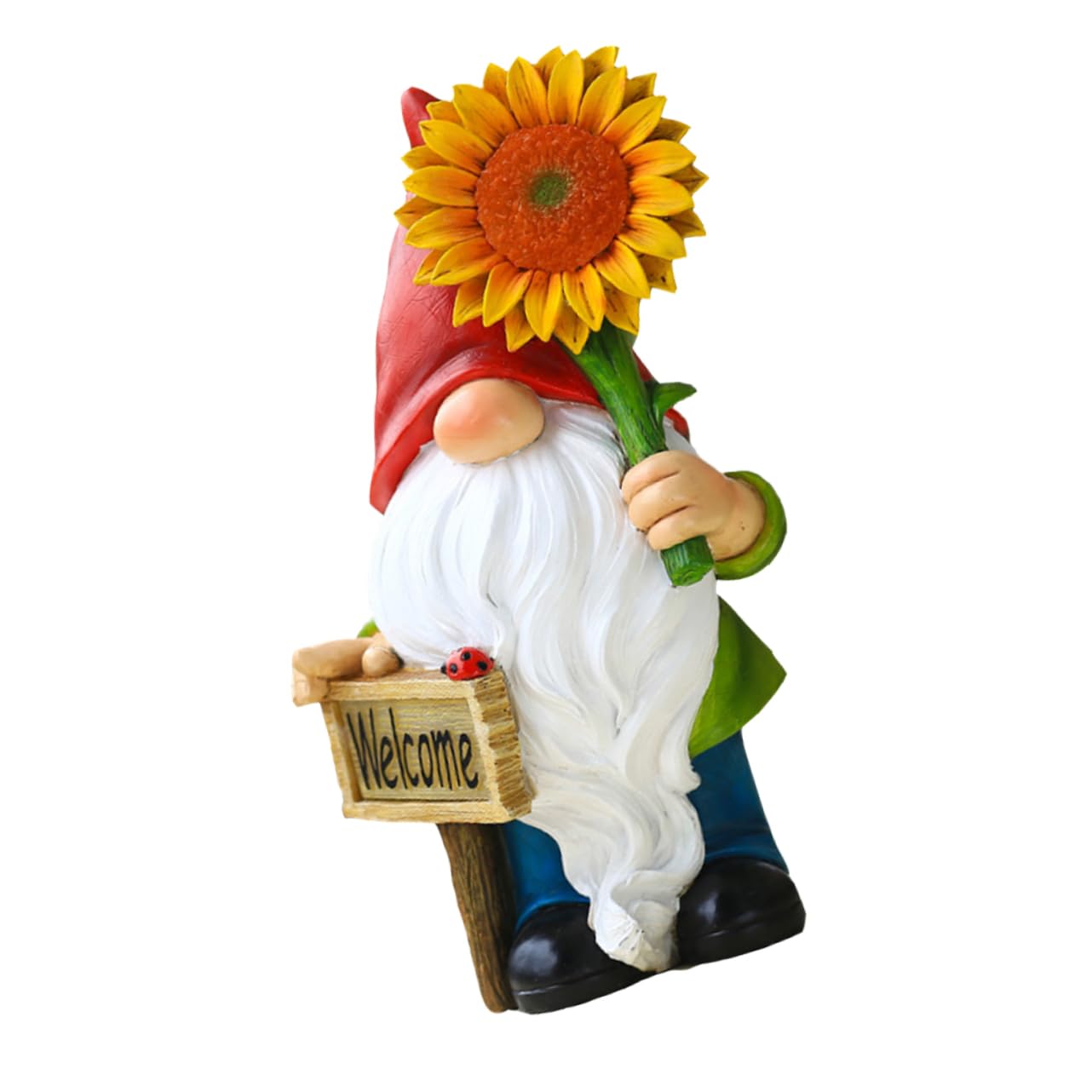 Décoratif lampe solaire gnome en résine Kisangel, cadeau idéal pour terrasse