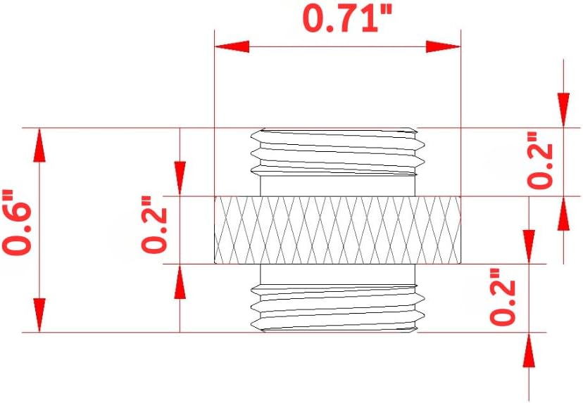 Miniatura 9 de dracaena.io Paquete de 6 unidades de rosca G14 pulgadas, mini extensor macho a macho con junta tórica de apriete, accesorio de compresión de cobre